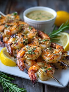 Grilled shrimp skewer